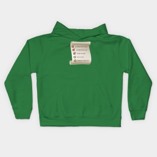 Grinch Christmas List Kids Hoodie